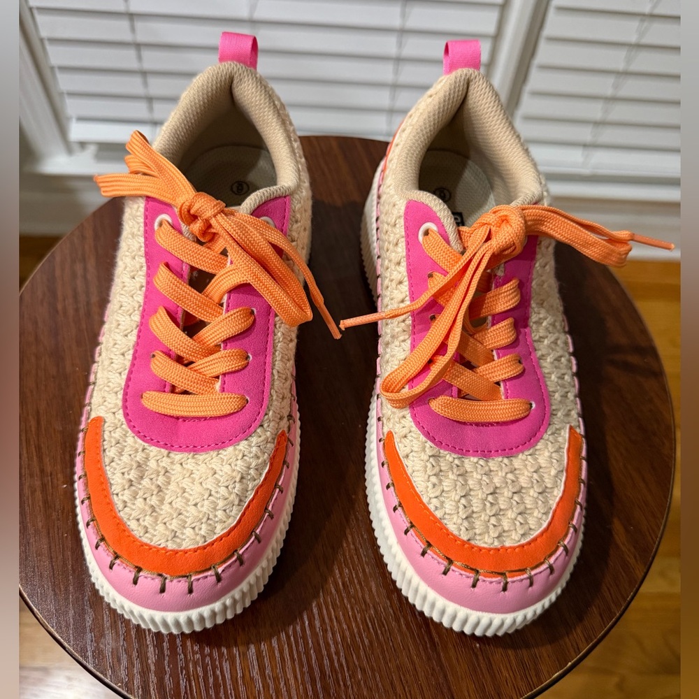 Vibrant Pink and Orange Women's Sneakers! 💖🧡Size 6! Best Offer Accepted!